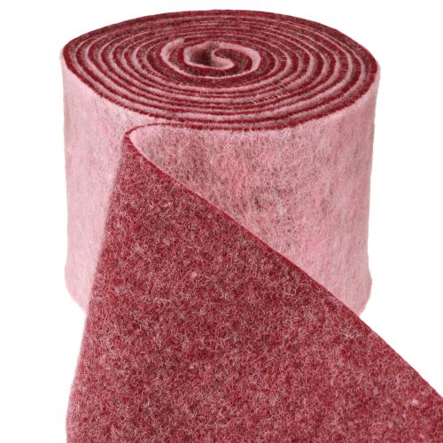 Itens Fita de feltro fita decorativa rosa berry feltro de lã bicolor 15cm 5m