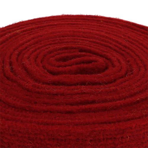 Itens Fita de feltro vermelho escuro 7,5cm 5m