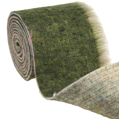 Itens Fita de feltro Franzi pot fita lã feltro verde escuro 15cm 4m