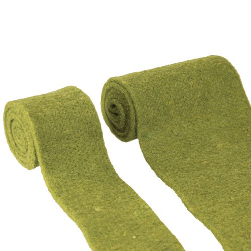 Itens Fita de feltro fita de lã verde musgo verde L7/15cm C1m/1m conjunto de 2