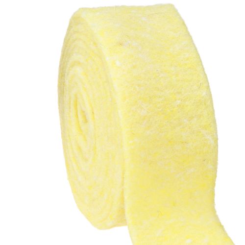 Itens Fita de feltro amarelo claro 7,5cm 5m