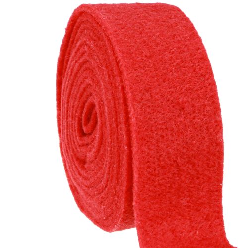 Itens Fita de feltro vermelha 7,5cm 5m