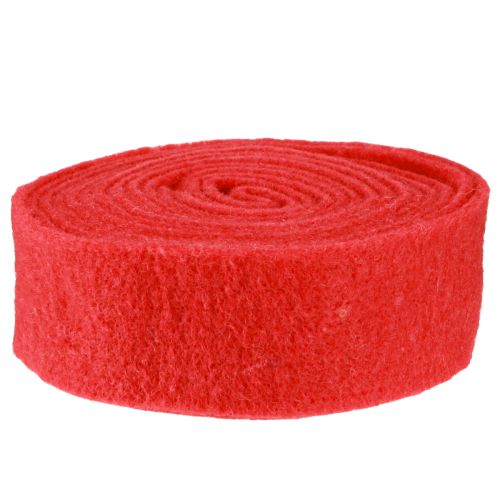 Itens Fita de feltro vermelha 7,5cm 5m