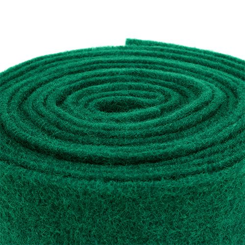 Floristik24 Fita de feltro verde pinheiro 15cm 5m