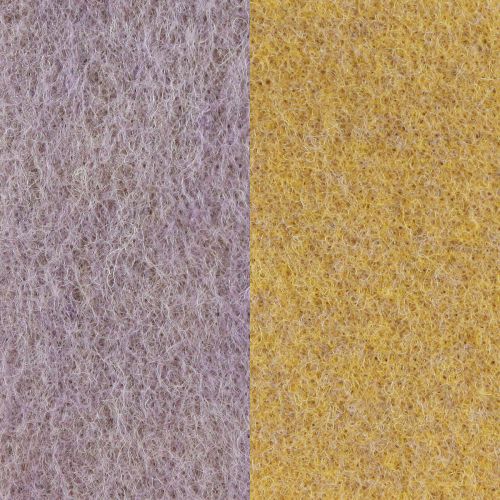 Itens Fita de feltro, fita de pote, fita de lã bicolor amarelo mostarda, violeta 15cm 5m