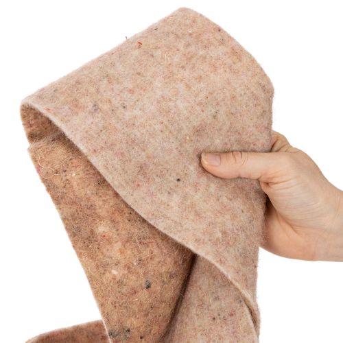 Fita de feltro de lã bicolor, vendida por metro, para projetos criativos, marrom/branco, 15 cm x 5 m | Floristik24.pt