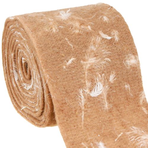 Itens Fita de feltro fita de lã tecido decorativo penas marrons feltro de lã 15cm 5m
