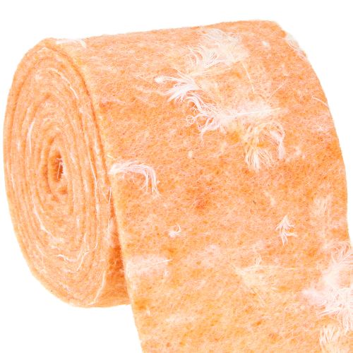 Itens Fita de feltro fita de lã tecido decorativo penas laranja feltro de lã 15cm 5m