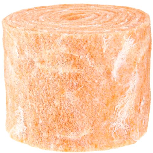 Itens Fita de feltro fita de lã tecido decorativo penas laranja feltro de lã 15cm 5m