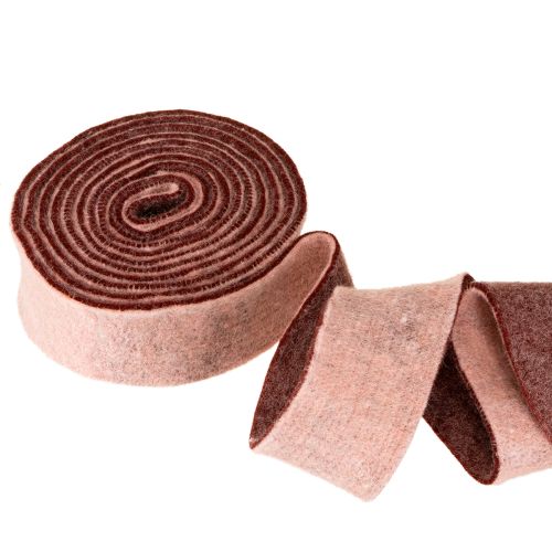 Itens Fita de feltro bicolor fita para vasos fita de feltro de lã rosa vermelho 7,5cm 5m