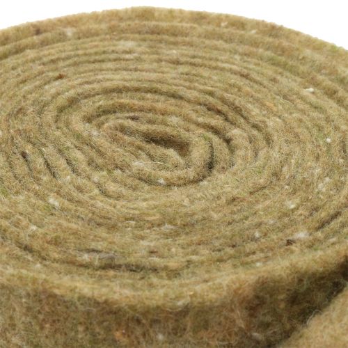 Floristik24 Pot tape fita de feltro verde com bolinhas 15cm x 5m