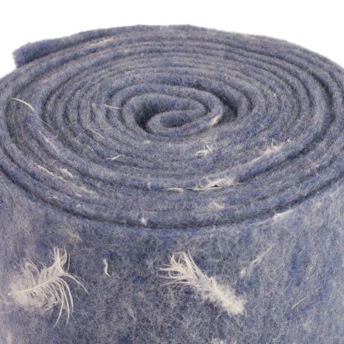 Itens Fita de feltro fita de lã tecido decorativo penas azuis feltro de lã 15cm 5m