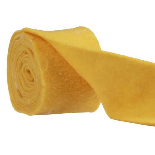 Fita de feltro fita de lã tecido decorativo penas amarelas feltro de lã 15cm 5m