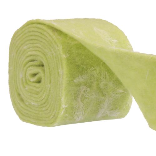 Fita de feltro fita de lã tecido decorativo penas verdes claras feltro de lã 15cm 5m
