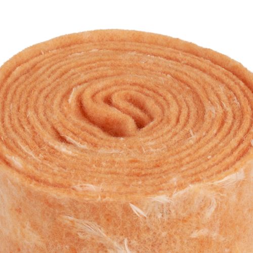 Fita de feltro fita de lã tecido decorativo penas laranja feltro de lã 15cm 5m