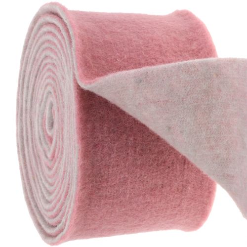 Fita de feltro, fita adesiva bicolor rosa velho/cinza 15cm 5m