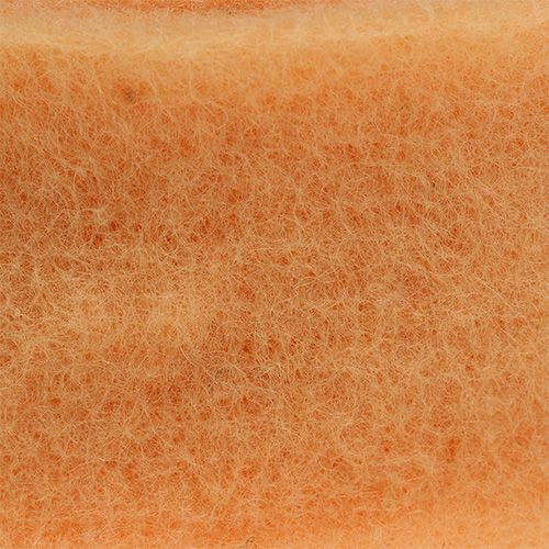 Floristik24 Fita de feltro 7,5cm 5m laranja claro