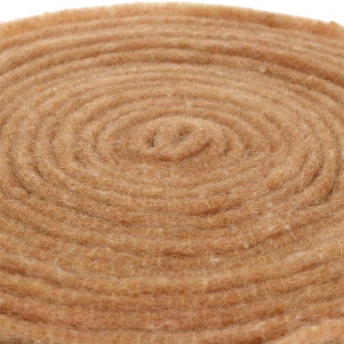 Floristik24 Fita de feltro natureza 15cm 5m