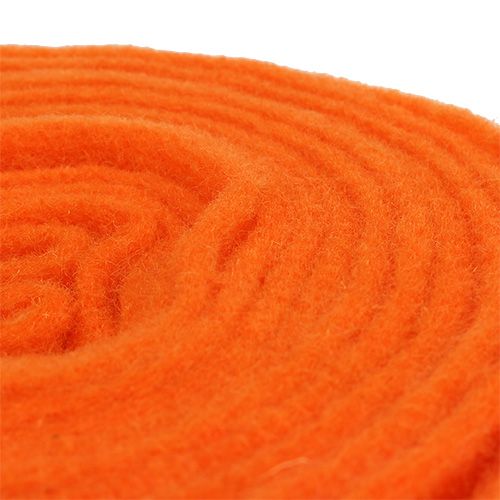 Floristik24 Fita de feltro laranja 15cm 5m