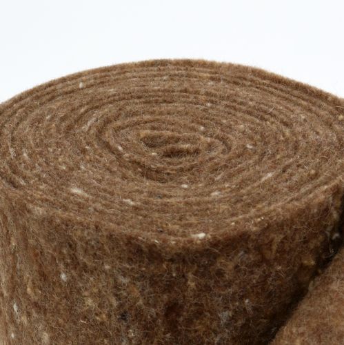 Floristik24 Fita de feltro, fita adesiva marrom 15cm 5m