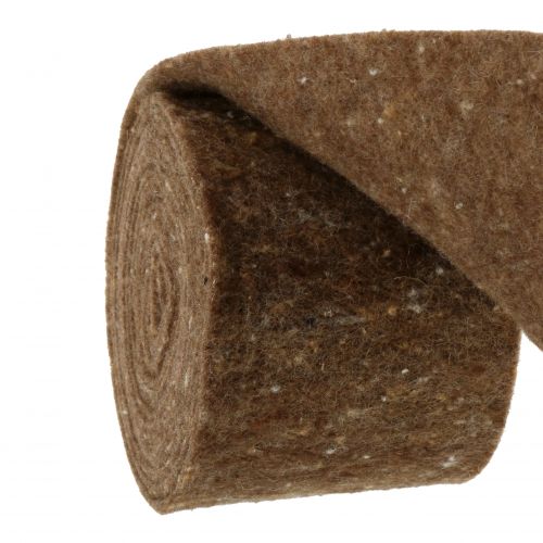 Floristik24 Fita de feltro, fita adesiva marrom 15cm 5m