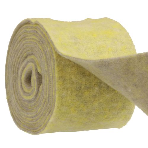 Fita de feltro fita de lã fita pote fita decorativa cinza amarelo 15cm 5m