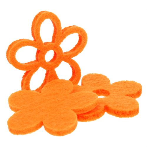Floristik24 Flor de feltro 4cm laranja 72 un