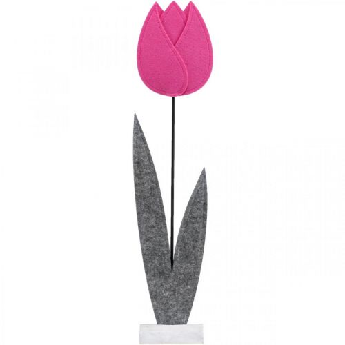 Floristik24 Flor de feltro flor deco decoração de mesa rosa tulipa H68cm