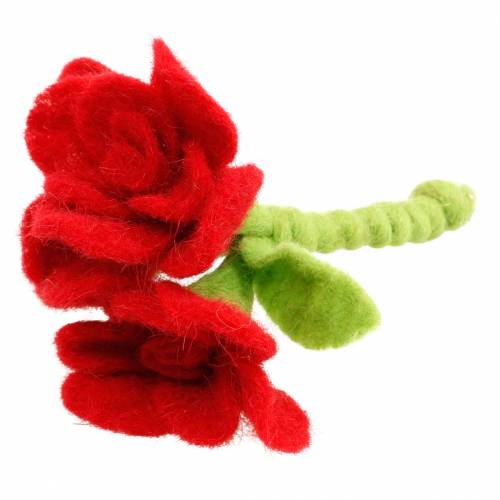 Floristik24 Flor de feltro 15cm com 3 flores