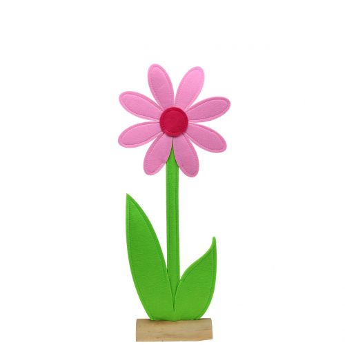 Floristik24 Flor de feltro rosa 64cm