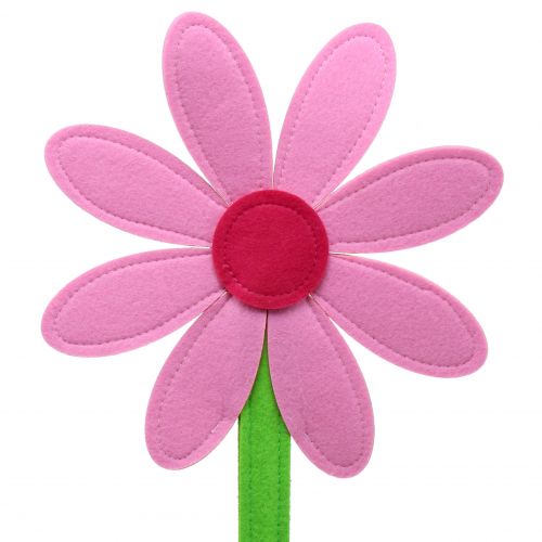 Floristik24 Flor de feltro rosa 64cm