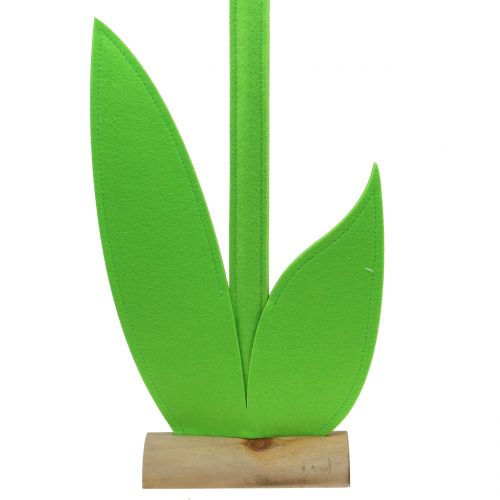 Floristik24 Flor de feltro amarela 87cm