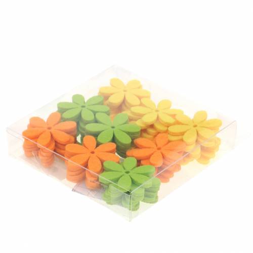 Itens Flores de feltro 4,5 cm 36 peças cores diferentes Flores de feltro para polvilhar e colar