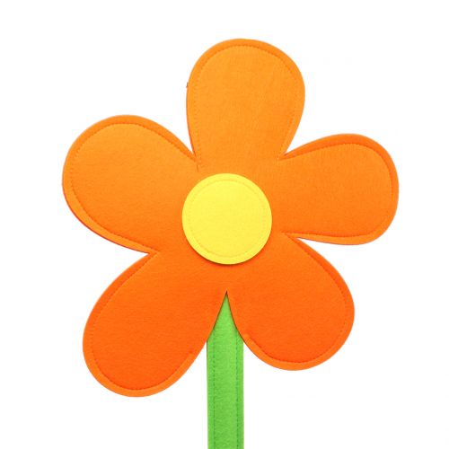 Itens Flor de feltro laranja 87cm