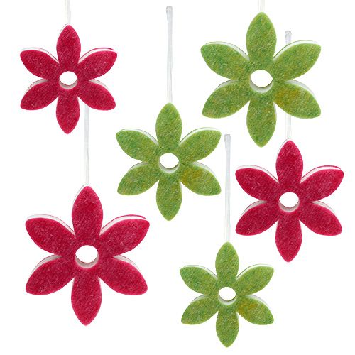 Floristik24 Mistura de flores de feltro para pendurar Ø15-24cm 6pcs