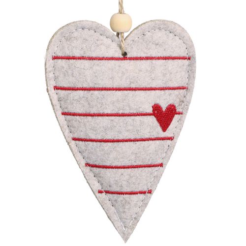 Itens Corações de feltro decorações para árvores de natal corações bege 8,5×12cm 6 unidades