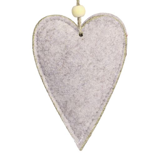 Itens Corações de feltro decorações para árvores de natal corações bege 8,5×12cm 6 unidades