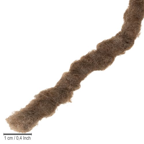 Itens Cordão de lã marrom, fita decorativa de 25m para arranjos florais e artesanato.