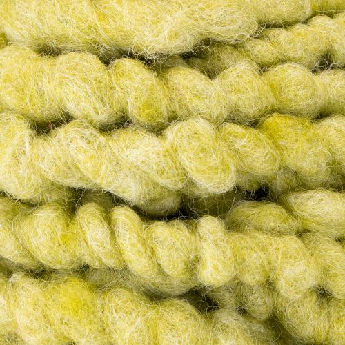 Itens Cordão de feltro, lã, verde, 25m, fita decorativa, para arranjos florais, decoração, artesanato e projetos &quot;faça você mesmo&quot;.