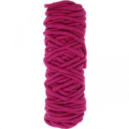 Fio de feltro fio de lã rosa 20m