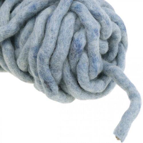 Floristik24 Fio de feltro polar Mirabell 25m azul/cinza