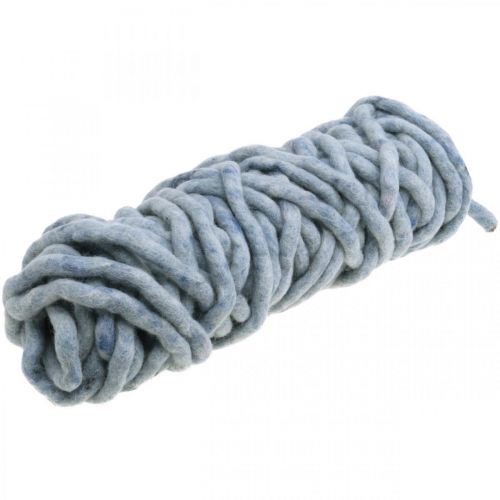 Floristik24 Fio de feltro polar Mirabell 25m azul/cinza