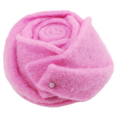 Floristik24 Feltro rosa rosa Ø8cm H4.5cm 6pcs