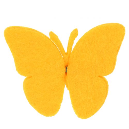 Floristik24 Borboletas de feltro com clipe 7cm 24pcs