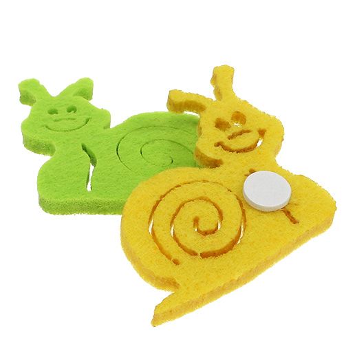 Floristik24 Caracol de feltro com bolinha adesiva 5cm sortido 36 peças