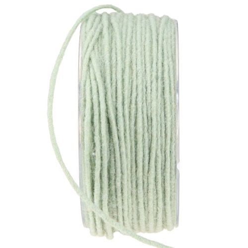 Itens Cordão de feltro fio de lã cordão de lã fio de pavio hortelã 100m