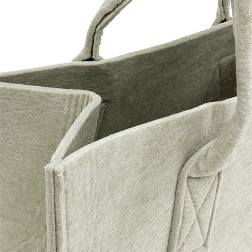 Itens Saco de feltro creme 39x25x22cm