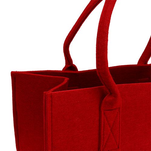 Floristik24 Saco de feltro 39x25x22cm vermelho