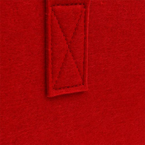 Floristik24 Saco de feltro 39x25x22cm vermelho