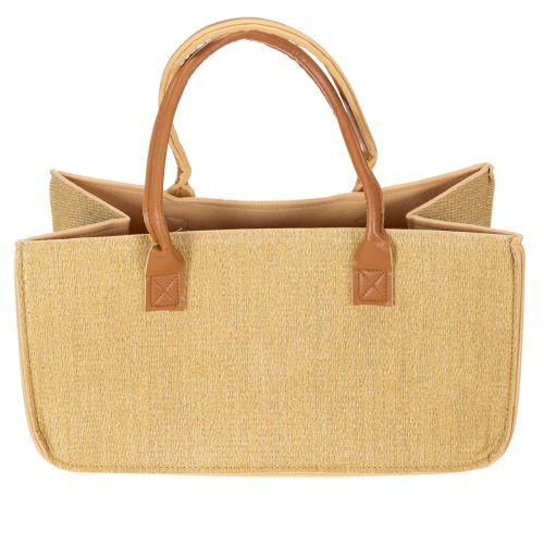Bolsa de feltro com aparência de ráfia, 50 cm x 25 cm x 25 cm | Floristik24.pt